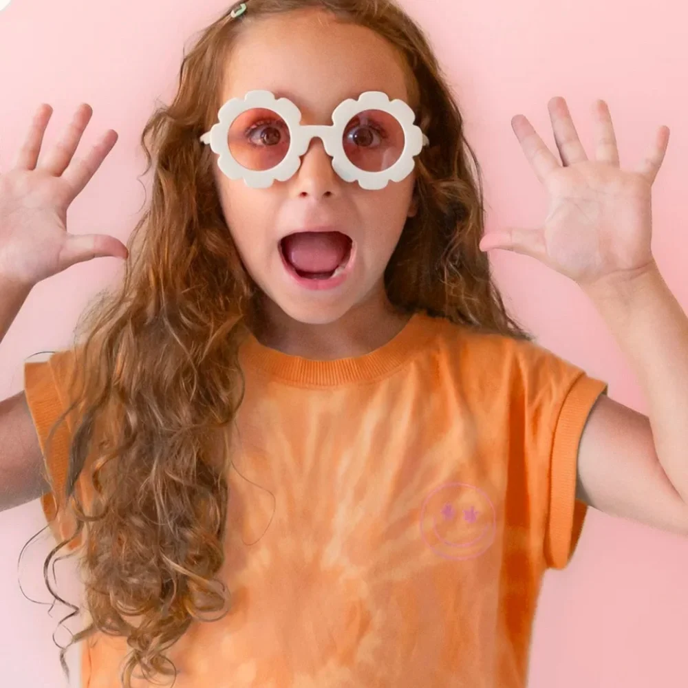 Kids Ivory Flower Sunglasses‎